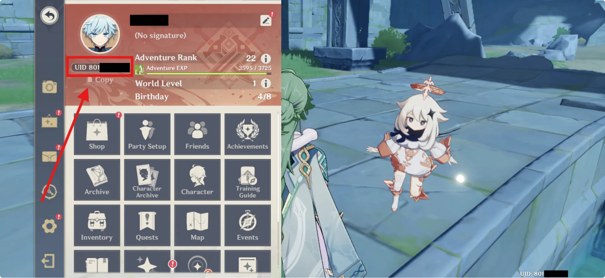 Encontre o seu UID do Genshin Impact