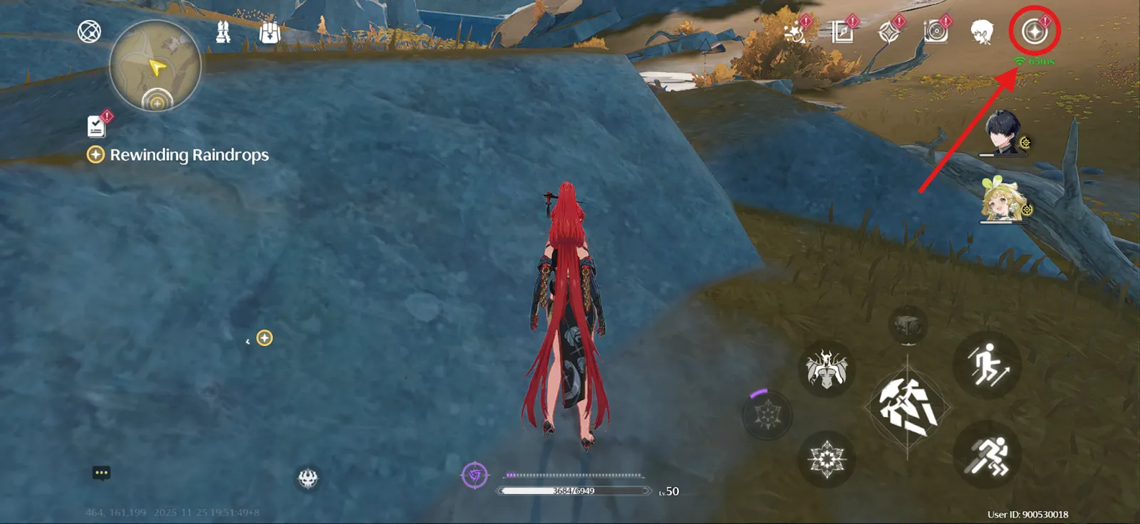 Tap the “Terminal” icon