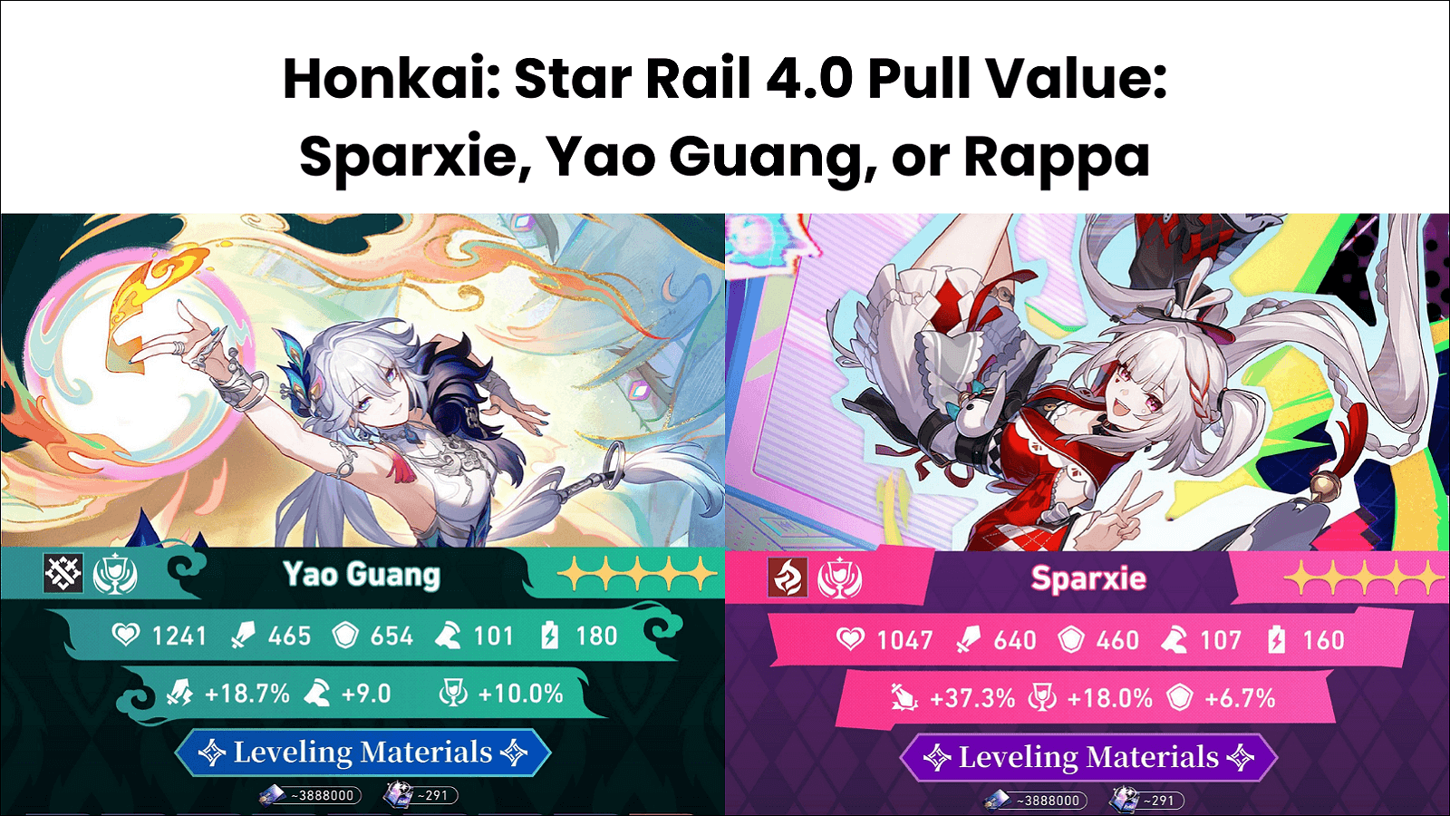 Honkai Star Rail 4.0 Pull Guide: Who to Pull – Sparxie, Yao Guang or Rappa