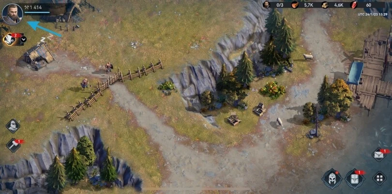  2. 點擊畫面左上角的 頭像/個人檔案圖示。