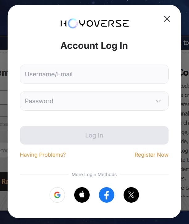 登入你的米哈游帳號