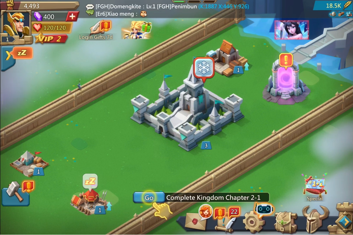 1.開啟《王國紀元》遊戲，進入主畫面。