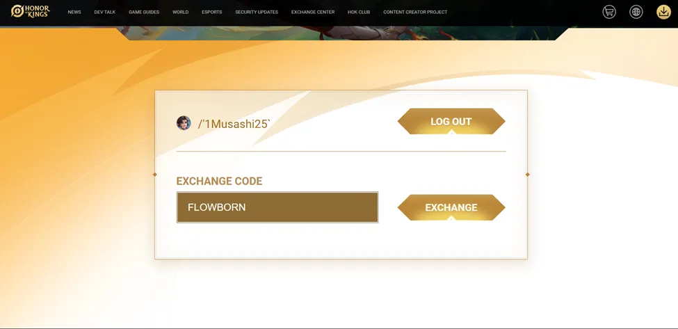 أدخل كود استرداد أونر اوف كينجز من قائمتنا المذكورة أعلاه في حقل كود الاستبدال